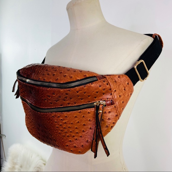 Faux alligator vegan leather fanny pack Large - Picture 3 of 7